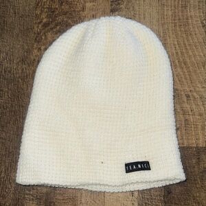 Stylish Yea.Nice White Beanie Hat - Perfect Accessory!